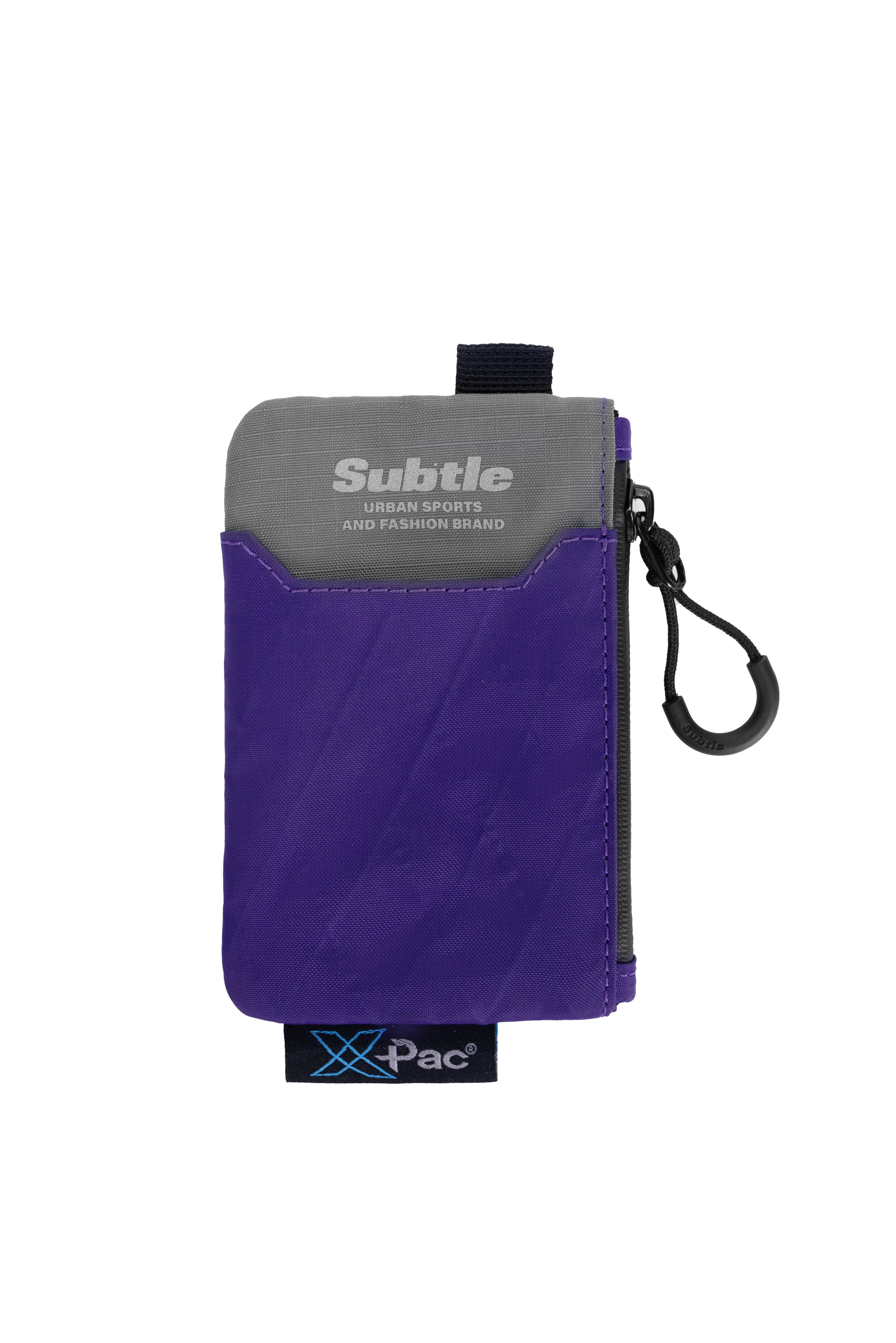 Subtle SIKE-C Coin & Card Pouch — USA X-PAC Waterproof Ripstop Fabric, YKK Zipper & RFID Anti-Theft Blocking | Multi-Slot Organizer for Cycling & Daily Carry | 3 Colorways